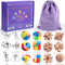 Brain Teaser Puzzles for Adults and Kids - 18Pcs Puzzle Games Set, 3D Wooden Plastic Metal IQ Test Toys