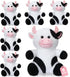 Syhood 6 Pcs 10 Inch Cow Stuffed Animal Plush Toy, Soft Cuddly Cow Plushie Doll, Cute Black and White Gifts for Kids