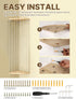 WIBOND Hammock, (44-71 Stuffed Animal Storage Adjustable Length in) Wood Corner Shelf with Star Pattern, Hanging Toy