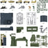 47 Pieces Military Base Set, Army Men Playset with Vehicles and Accessories for Kids