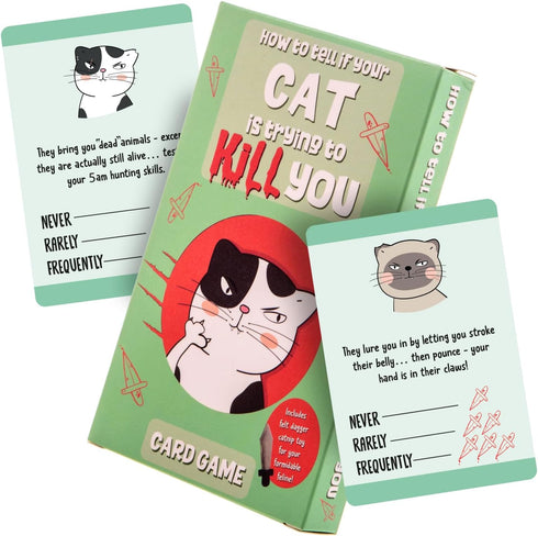 Boxer Gifts How to Tell If Your Cat is Trying to Kill You Card Game | Hilarious Gift for Friends
