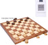 VAMSLOVE 14inch Checkers Folding Wooden Game Set, Classic 8x8 Checkerboard with Pieces Storage Slots (Instructions
