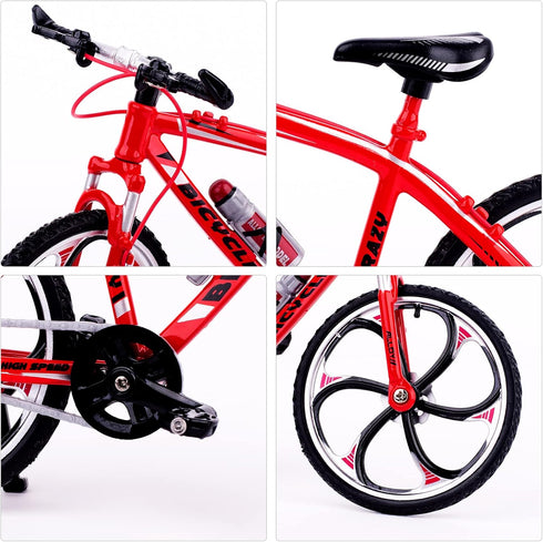 1:10 Scale Die-Cast Alloy Mini Mountain Bike Bicycle Model Toy Desktop Decoration Crafts for Cycling Lovers Bike Racers