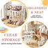 BrightRow 5 Pack Countertop Baby Bottle Organizer Clear Stackable Baby Bottle Storage Space-saving Acrylic Dustproof