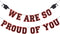 2025 Graduation Banner Party Decorations, Red and Black, We are So Proud of You Congratulations Banner for High School