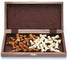 Foldable Wood Travel Chess Set - WE Games 11.5 in Walnut Board
