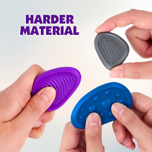 6 Pack Fidget Toys Adults Sensory Stone: Textured Worry Stone for Autism Kids Calming Down - Fidget Stress Toys