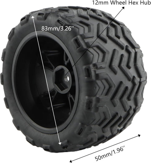 9500E RC Car Tires Wheels PX9500-36, Spare Parts for 9500E 1:16 RC Monster Trucks Vehicle