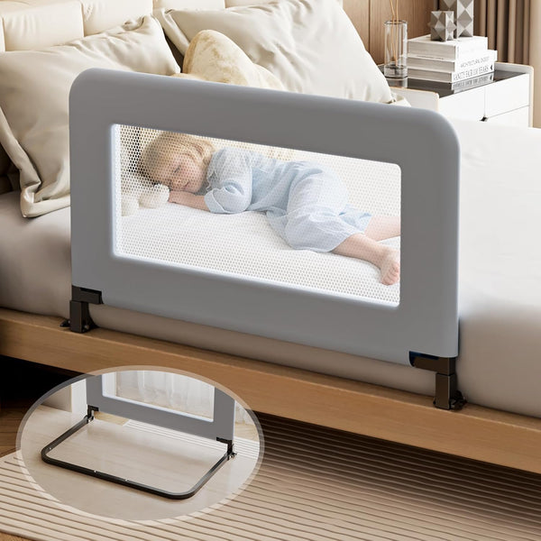 Toddler Bed Guard Rail for Baby - Sturdy Metal Safety Rail for