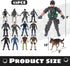 3 otters 12PCS Army Men Toy Soldiers, Special Operation Soldier Military Action Figures Playset with Weapons Army Dogs for Kids Birthday