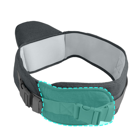 Dark Gray Waistband Extender for Plus Size Comfort - Adjustable Belt