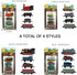 CORPER TOYS Mini Train Toy Die-Cast Pull Back Steam Train Model Set - 4 Packs (16 Pieces)