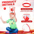 Libima 12 Pcs Head Hoop Basketball Party Game Set for Kids and Adults, Portable Adjustable Headband with Balls for