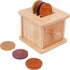 1-Year-Old 6-12 Adena Montessori Coin Box -Natural Wood Double-Sided Object Permanence Box Toy for Babies, Wooden