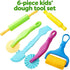 MAGIKON 6-Piece Set Kids Dough Tool Colorful, Child-Safe Modeling Clay Accessories for Small Hands