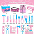 Set 55Pcs 3 4 5 6 7 Kids Tool Tool Box Toddler Tool Kit for Girls Play Tools Toy with Tool Belt Electronic Toy Drill