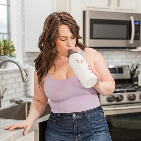 Ceres CHILL Straw Lid with Infuser - Converts OG or Demigoddess Portable Breast Milk Chiller into a Double Wall