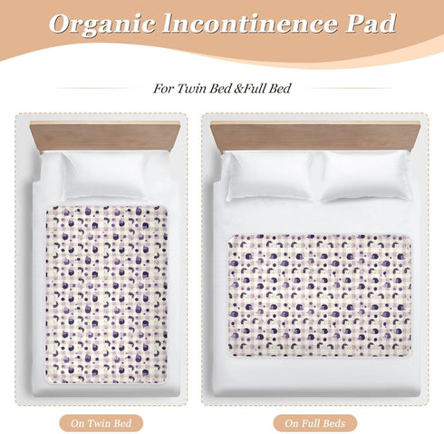 siphylline 52" 34" Purple Hedgehogs Checkered Plaid Extra Large Resuable Changing Pad Covers Waterproof Washable Crib