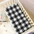 Emelivor Pack 39x27IN Black White Buffalo Plaid Crib Sheets for Boys Girls and Play Sheets Breathable Mini Fitted Crib