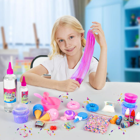 Mini Party Slime Kit for Girls and Boys, Max Party Favors Slime Making Kit to Make Butter Cloud and Foam Slime, Stress