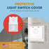 HomeStar Safety Light Switch Cover Guard | Double Shutter Switch Protector | Childproof Locking Switch Guard