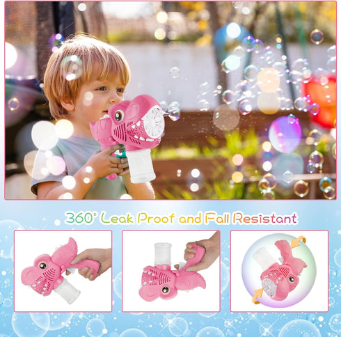 Onory Bubble Gun Machine for Kids - Bubble Blaster with Solutions for Summer Outdoor & Indoor Activities