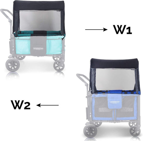 W2 WONDERFOLD Mosquito Net for Stroller Wagon Featuring Easy Access Zippered Entrance with Quick and Easy Install