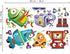 Cartoon Robot Wall Stickers, DIY Removable Vinyl Wall Decals for Kids Nursery Bedroom Playroom Decor