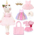 Unicorn Doll Stuffed Animal Toys for Girls, Ballerina Doll with Plush Carrier Bag, 3 Set Accessories