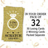 Gold Diamond Bridal Shower Scratch Off Game Cards (32 PCS), Gift Certificate Scratch Off Cards for Wedding Activities