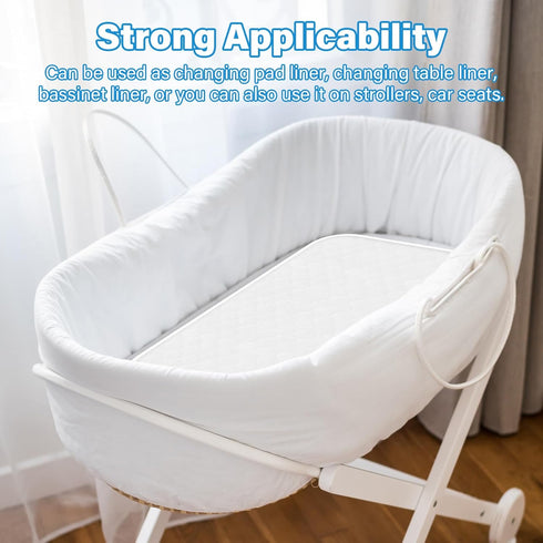 kimitimi 3 Pack Baby Thicker Diaper Changing Quilted Pad Liner, Non-Slip Heavy Absorbency Reusable Incontinence Pads