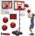 Kids Basketball Hoop Adjustable Height 3.5FT-6.2FT, Indoor & Outdoor with Scoreboard & LED for Ages 3-8