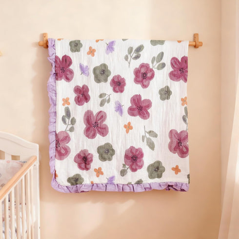 zonBroth 40"x36" Muslin Baby Blankets, Cotton Crib Blanket for Baby Infant Toddler,Super Soft and Lightweight Nursery