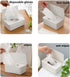 DEF Wipes Dispenser - Polypropylene Baby Wipes Case, Keeps Wet Tissue Fresh, Easy Open and Close, Non-Slip (White)