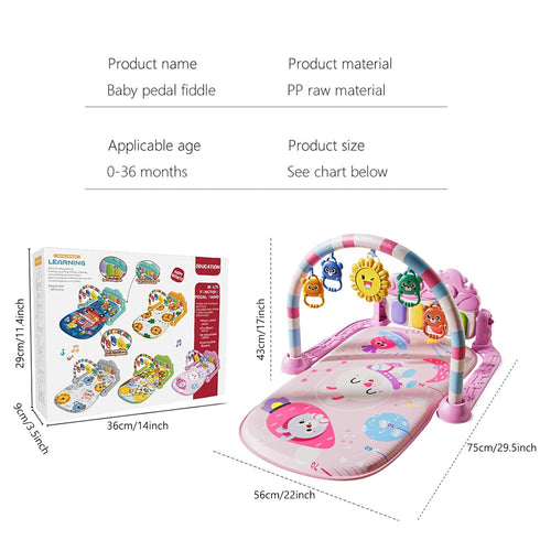 ALB Alive Lovely Baby Tummy 0 3 6 9 12 Alive Lovely Baby Gyms Play Mats, Musical Activity Center Baby Piano Gym Mat