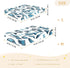 CZXW 52" 28" Funny Sharks Crib Sheets Fitted x Natural Cotton Soft & Breathable for Baby Crib Mattress