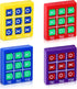 4 Pcs Travel Tic Tac Toe Mini Board Game Toys, 2 x 2 x 0.4 Inch, Retro Pocket Games for Kids