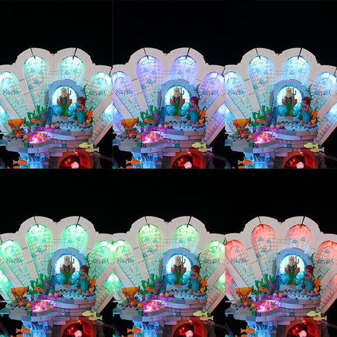 Kyglaring LED Lighting Kit for Lego Disney The Little Mermaid Royal Clamshell 43225 Model Building Kit