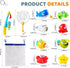 2-4 11 Set Aprilwolf Bath Toys for Kids, Magnetic Fishing Toys with Storage Bag and Light up Star, Wind Up Creatures