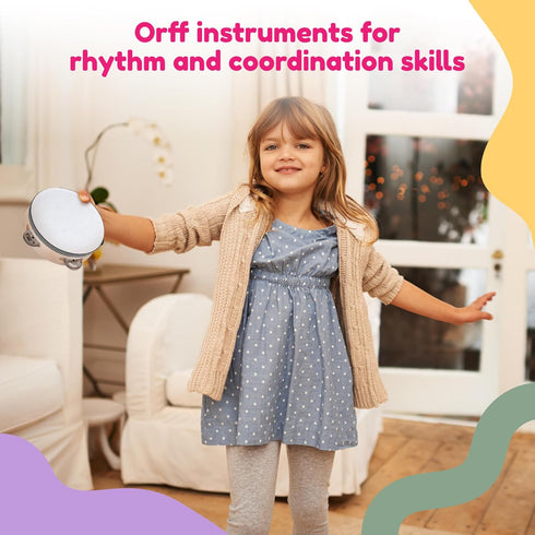 Set Stoie's Kids Musical Instruments Wooden Percussion Instruments for Toddlers, Xylophone, Tambourine, Maracas, Music
