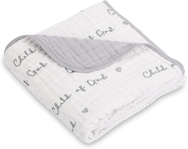 LollyBanks Muslin Baby Blanket 100% Organic Cotton, Muslin Quilt Lightweight, Toddler Blanket