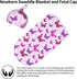 Lcokin Sets Butterfly Baby Stuff Swaddle Blanket Newborn Baby Swaddling Blanket Sleep Sack with Beanie Hat for Boys