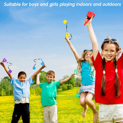 10 Pieces Throw and Catch Ball Set, Kids Ball and Cup Hand Eye Coordination Game, Outdoor Party Game for Yard Lawn