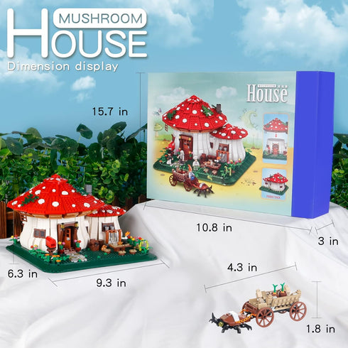 2233PCS Sets,Creative 6+ Bibilock Mushroom House Building Blocks Ideals Treehouse Building Blocks, Best Present