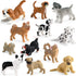 12PCS Mini Dog Figurines - Realistic Hand Painted Tiny Dog Toys Playset for Kids, Miniature Puppy Cake Topper