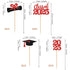 36 PCS 2023 Graduation Theme Cupcake Toppers - Glitter Class of 2023 Graduation Cap and Diploma Cake Decorations