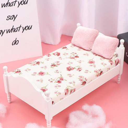 10Pcs 1:12 Set Mini Cushions Pink Pillow for Tiny Decoration Furniture Model Scale Miniature Dollhouse Sofa Pillows