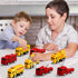 HSMQ 8 Pack Set, Pull Back Cars Vehicle Toys Fire Truck Construction Truck Model for Kids Boys Girls Toddler, Mini Pull