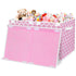 homyfort Toy Box for Girls, Large Toy Chest Organizers with Flip-Top Lid & Divider, Pink