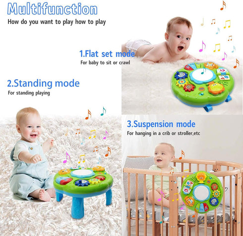 Baby Activity Table Center Toys for 6-12 Months, Musical Toys for Infant Toddler 0-18 Months, Boy Girl Toys 1-3 Years